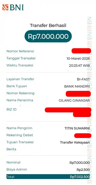 Bukti Transfer