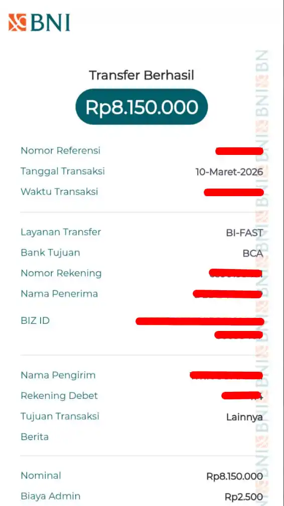 Bukti Transfer