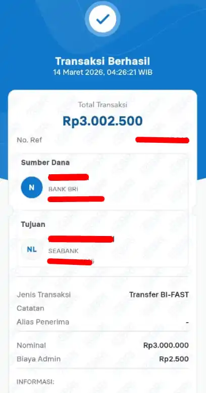 Bukti Transfer