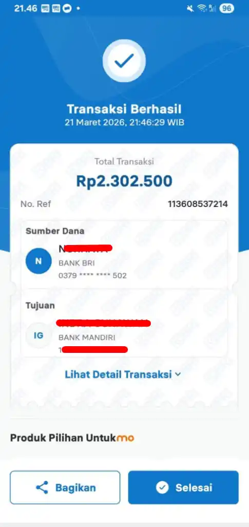 Bukti Transfer