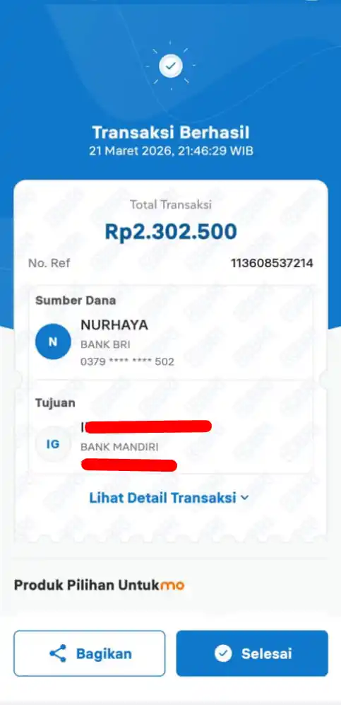 Bukti Transfer