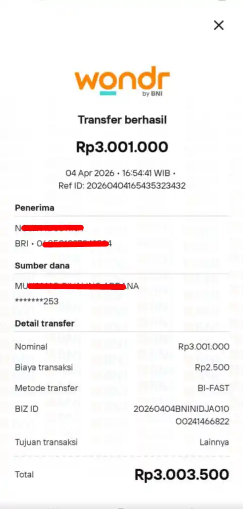 Bukti Transfer