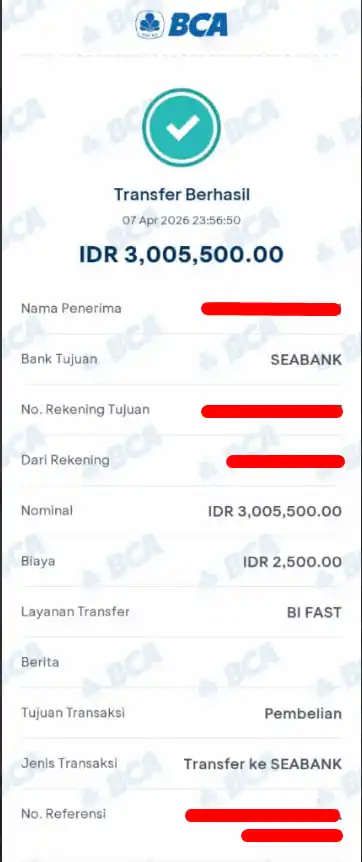 Bukti Transfer
