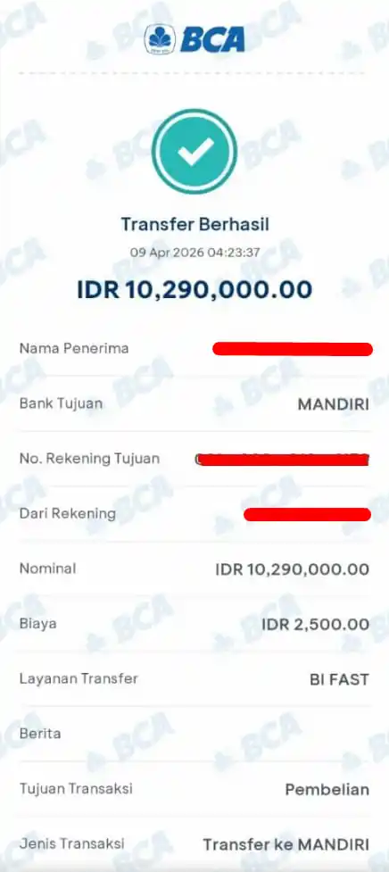 Bukti Transfer