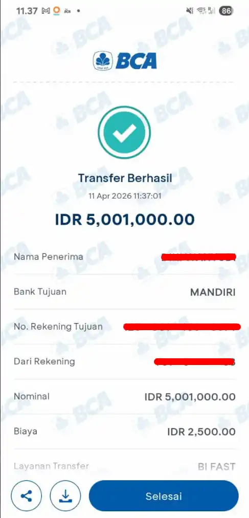 Bukti Transfer