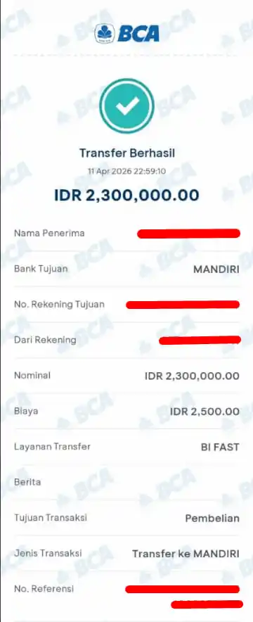 Bukti Transfer