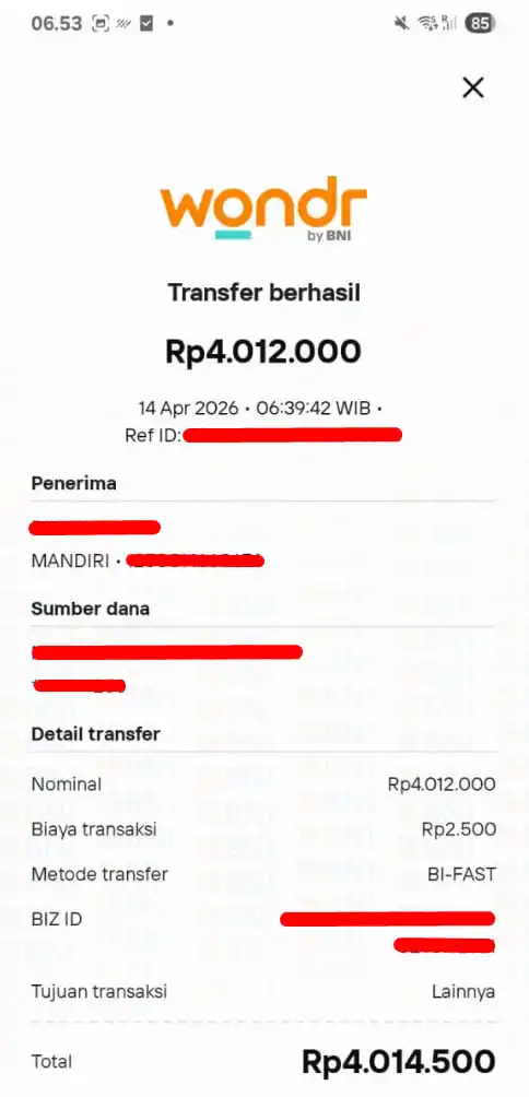 Bukti Transfer