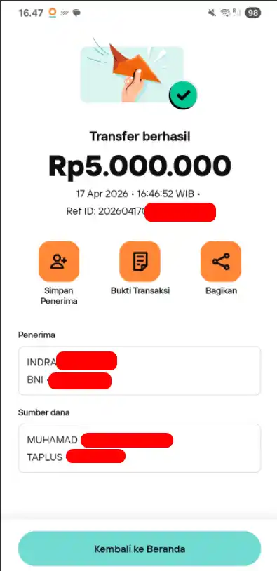 Bukti Transfer