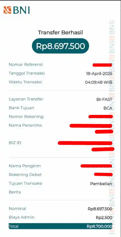 Bukti Transfer