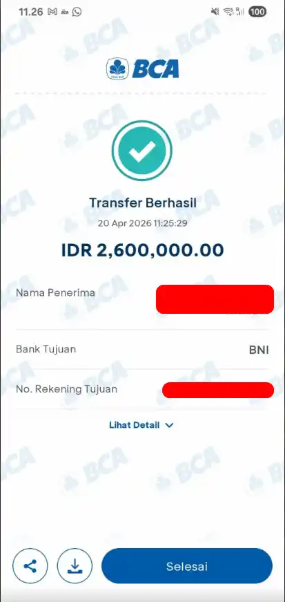 Bukti Transfer