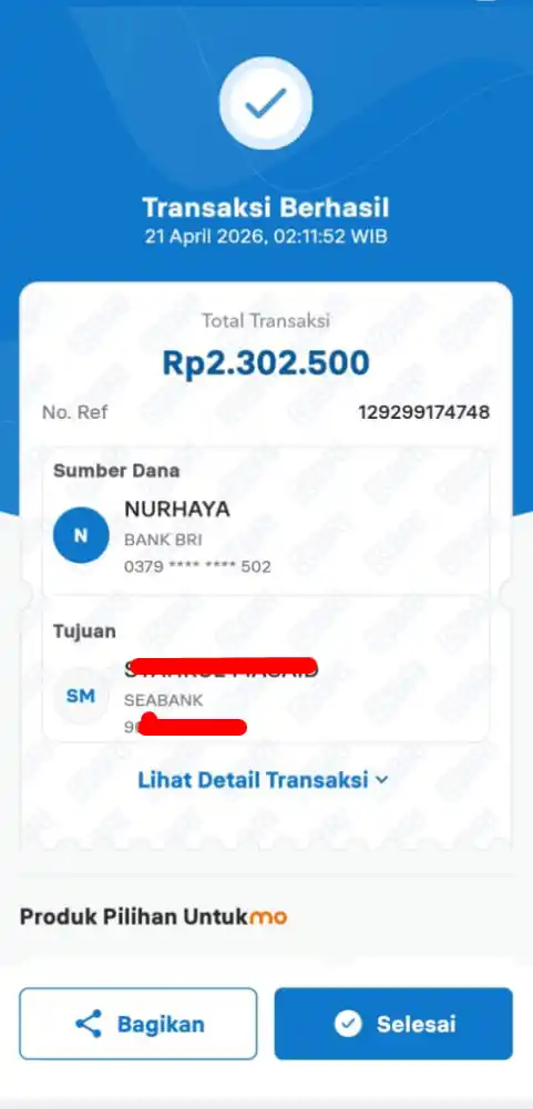 Bukti Transfer
