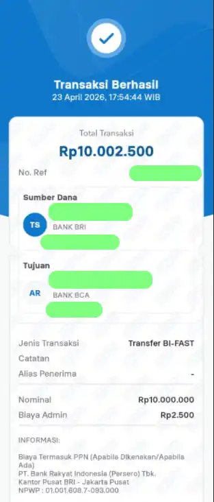 Bukti Transfer