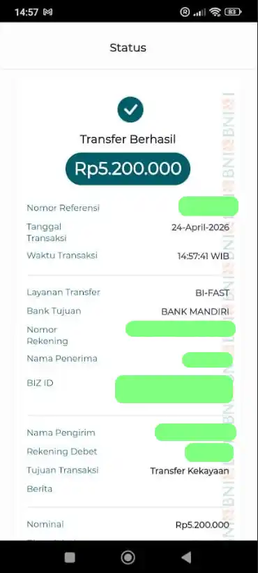 Bukti Transfer