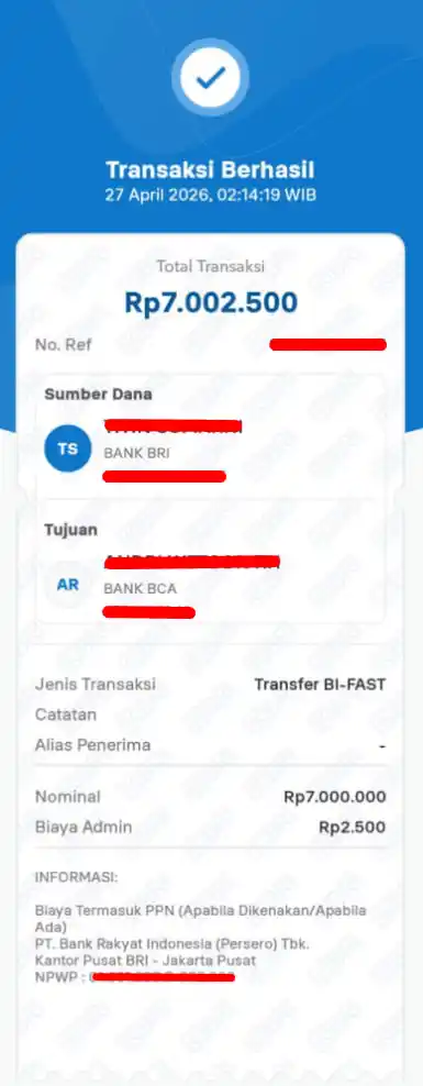 Bukti Transfer