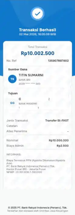 Bukti Transfer