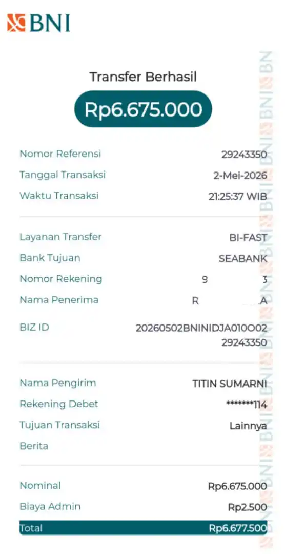 Bukti Transfer