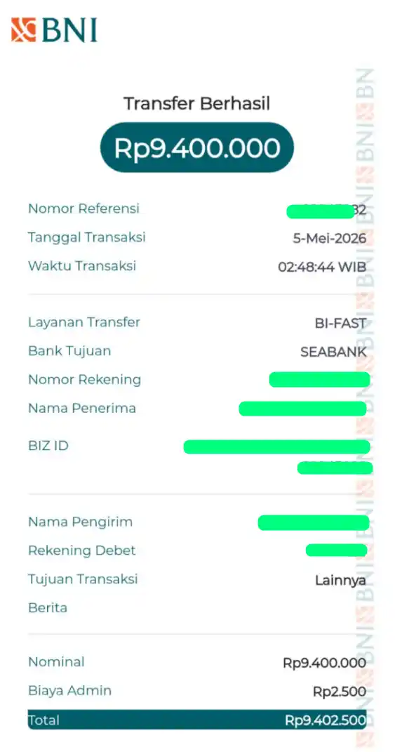 Bukti Transfer