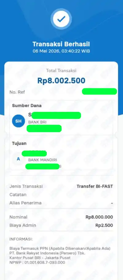 Bukti Transfer