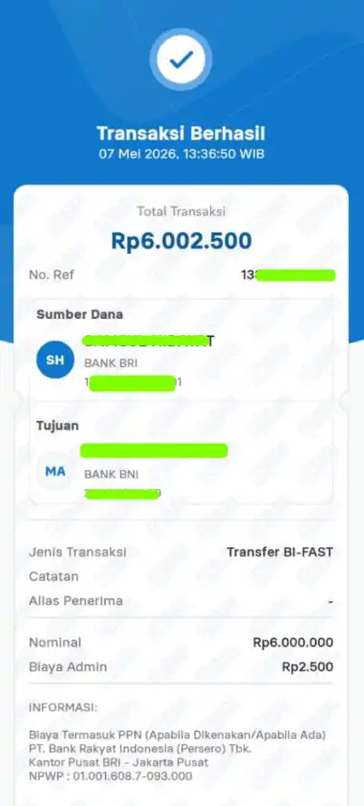 Bukti Transfer