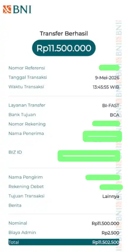 Bukti Transfer