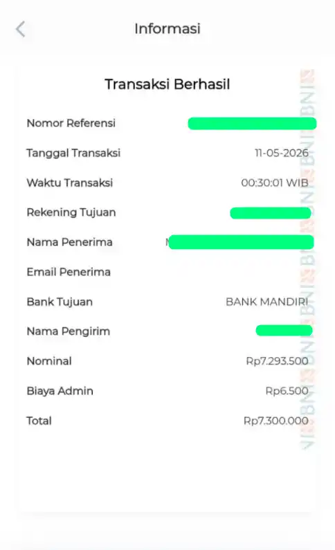 Bukti Transfer