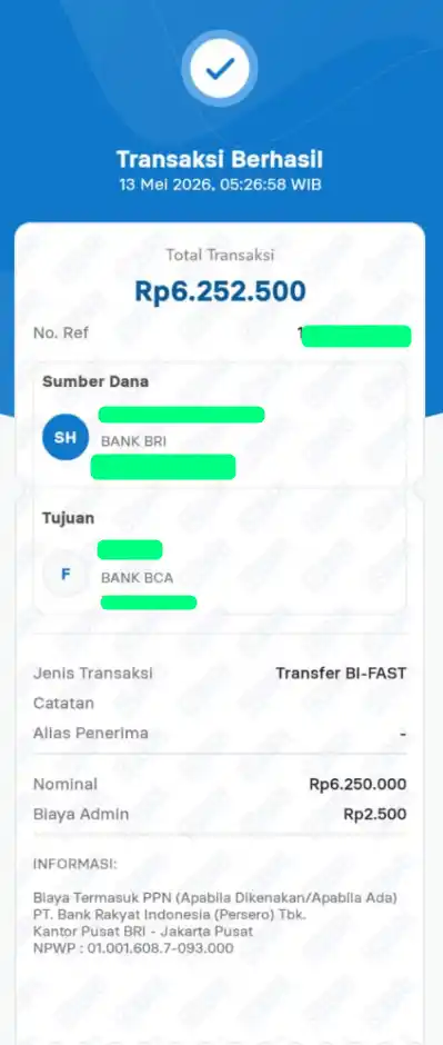 Bukti Transfer