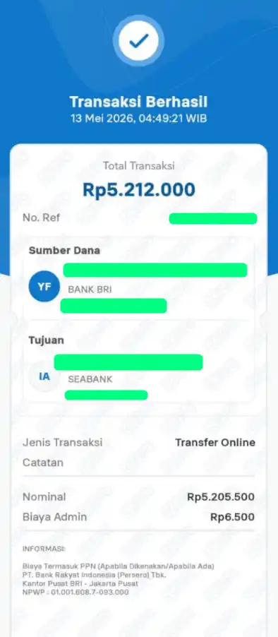 Bukti Transfer