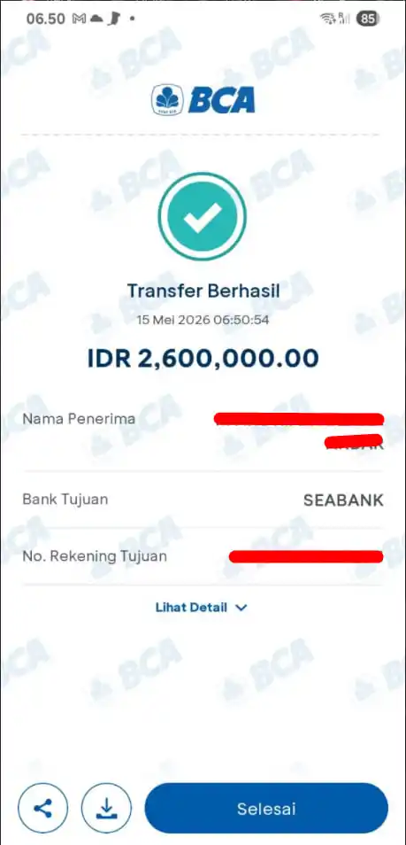 Bukti Transfer