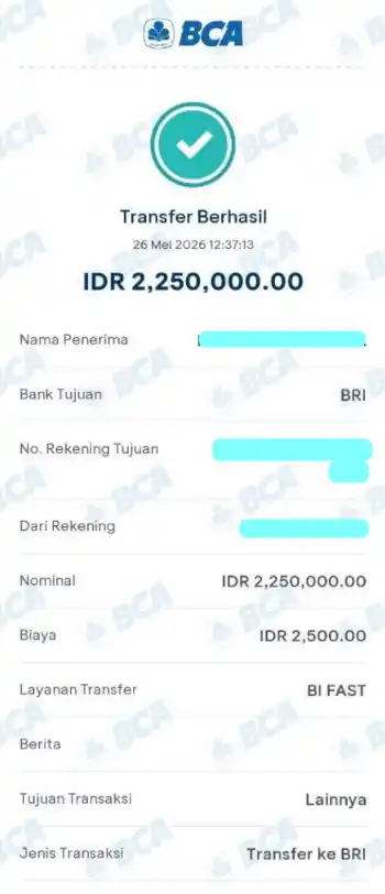 Bukti Transfer