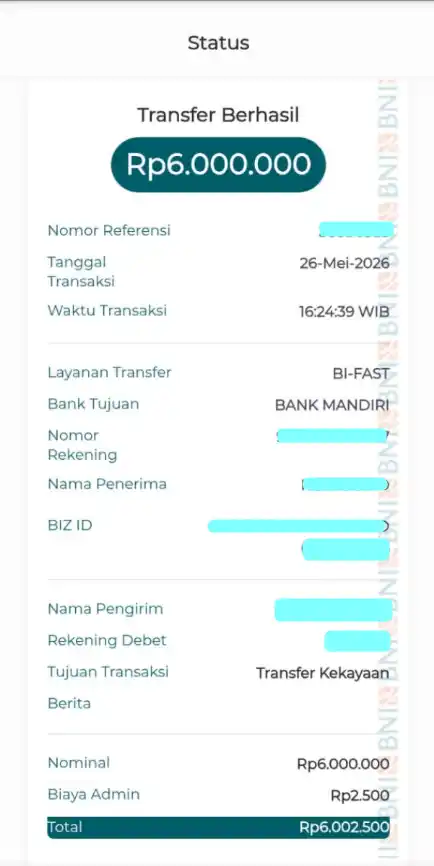 Bukti Transfer