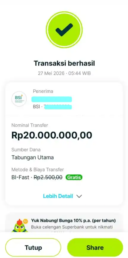 Bukti Transfer