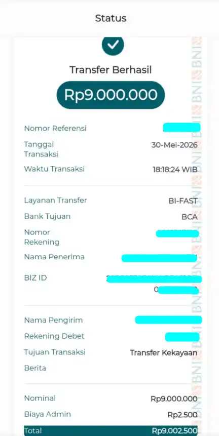 Bukti Transfer