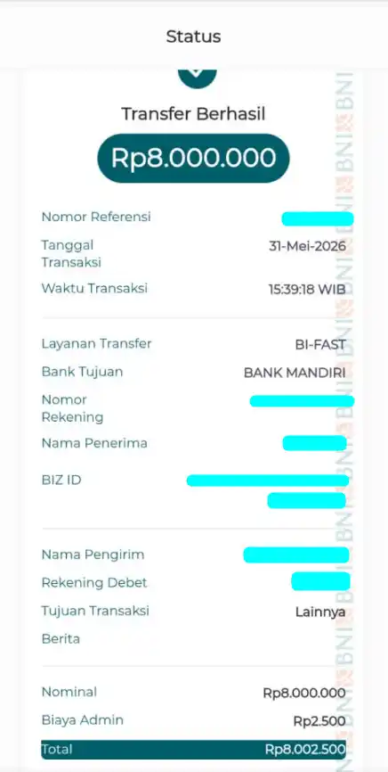 Bukti Transfer