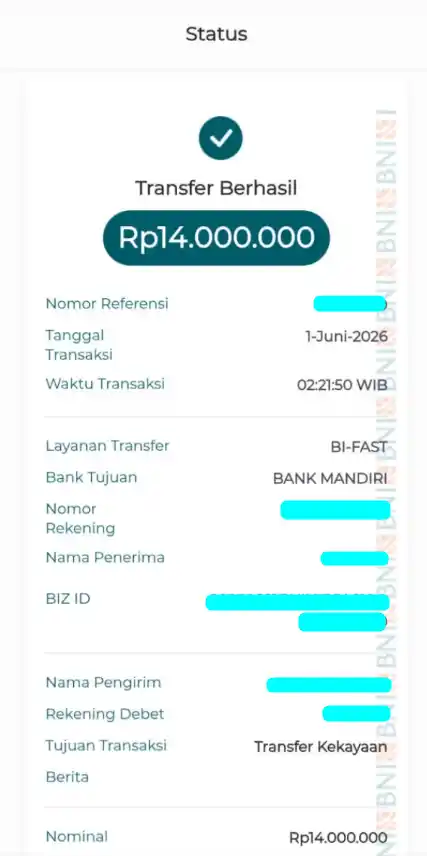 Bukti Transfer
