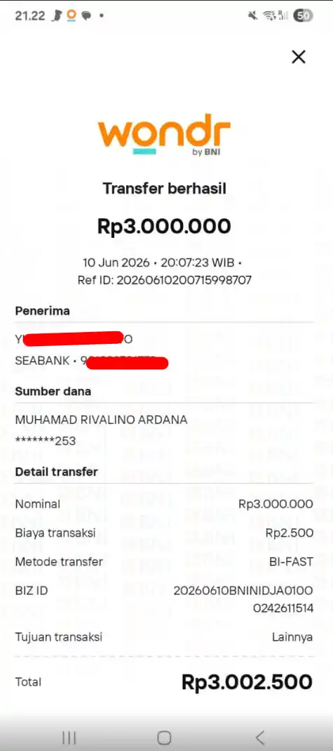 Bukti Transfer