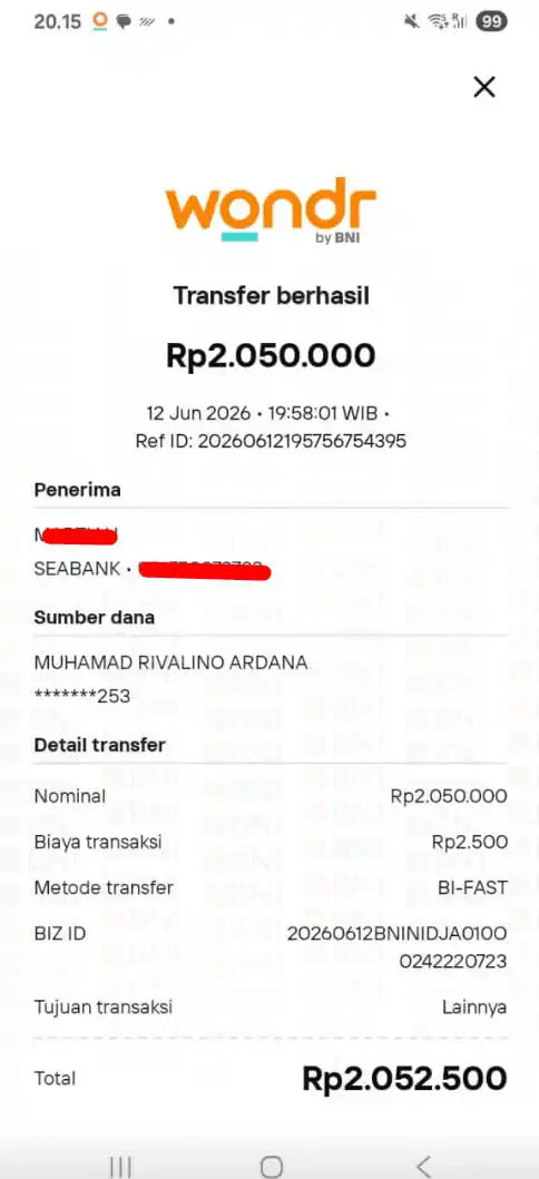 Bukti Transfer