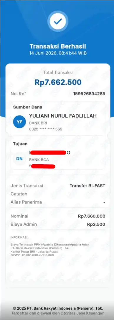 Bukti Transfer