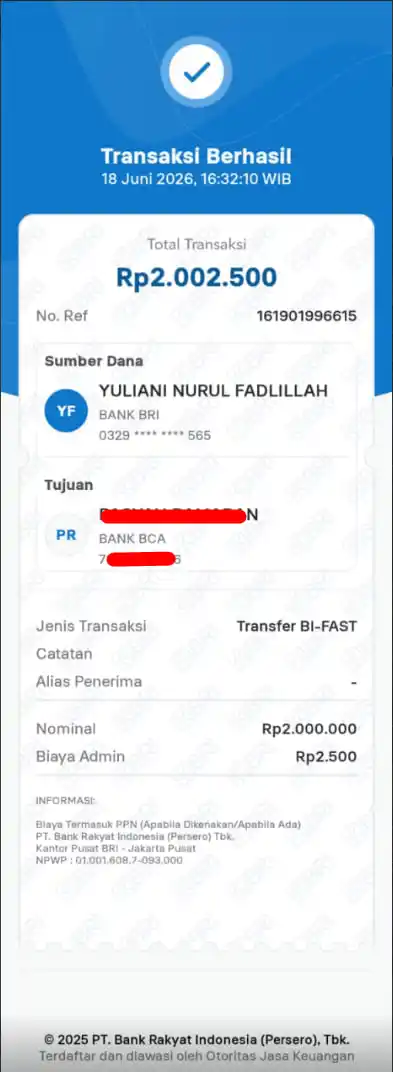 Bukti Transfer