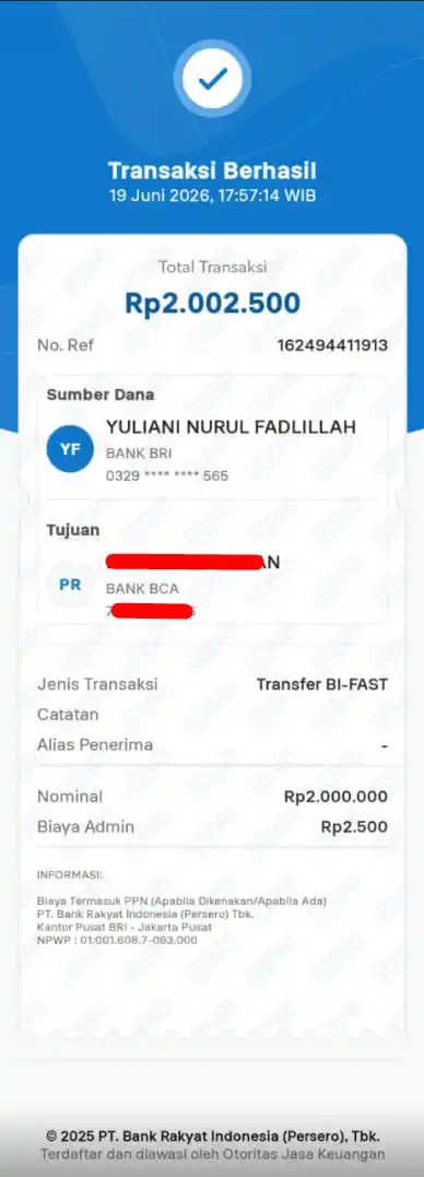 Bukti Transfer