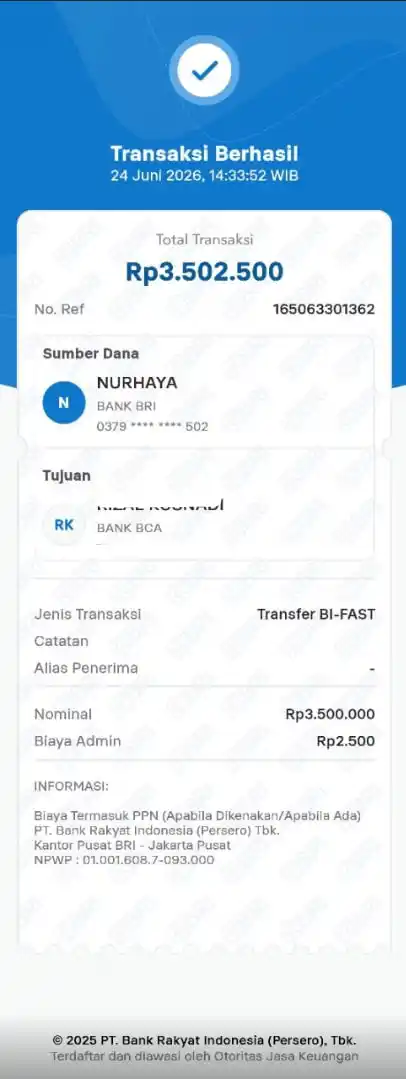 Bukti Transfer