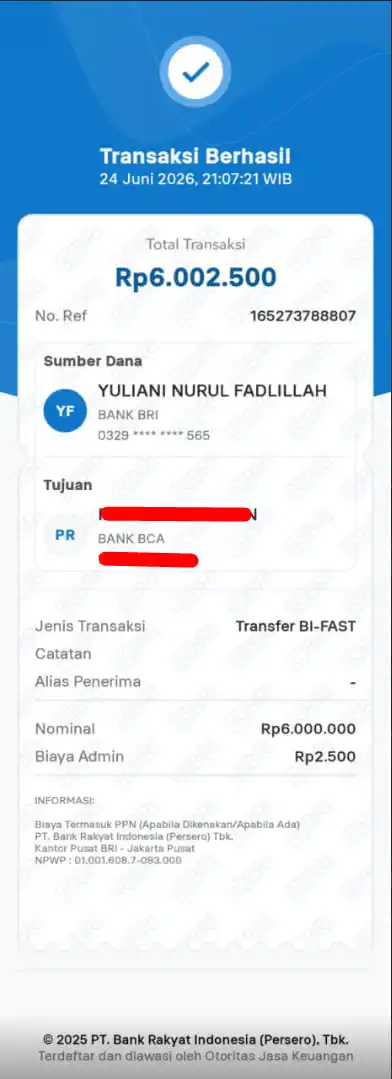 Bukti Transfer