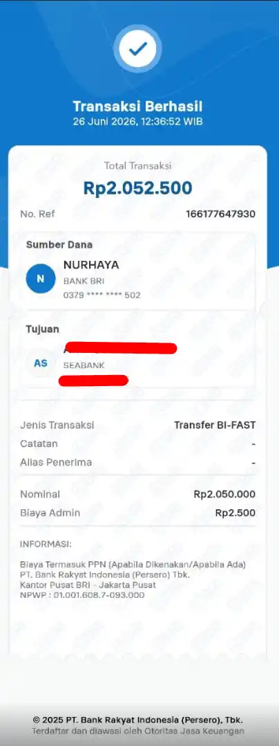 Bukti Transfer