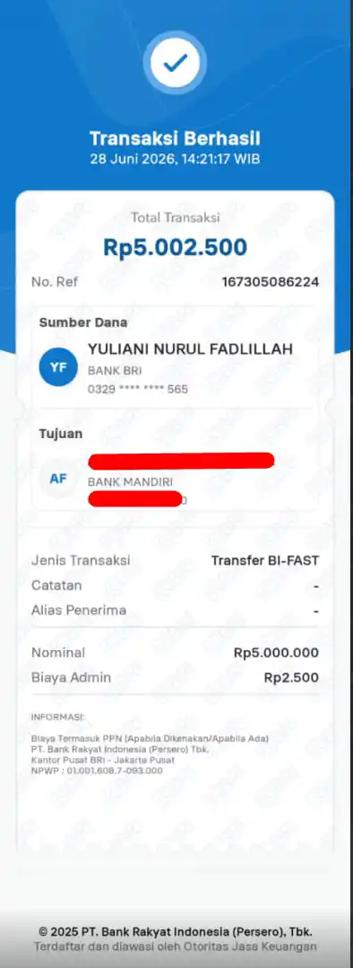 Bukti Transfer