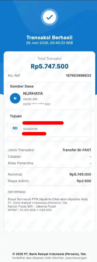 Bukti Transfer