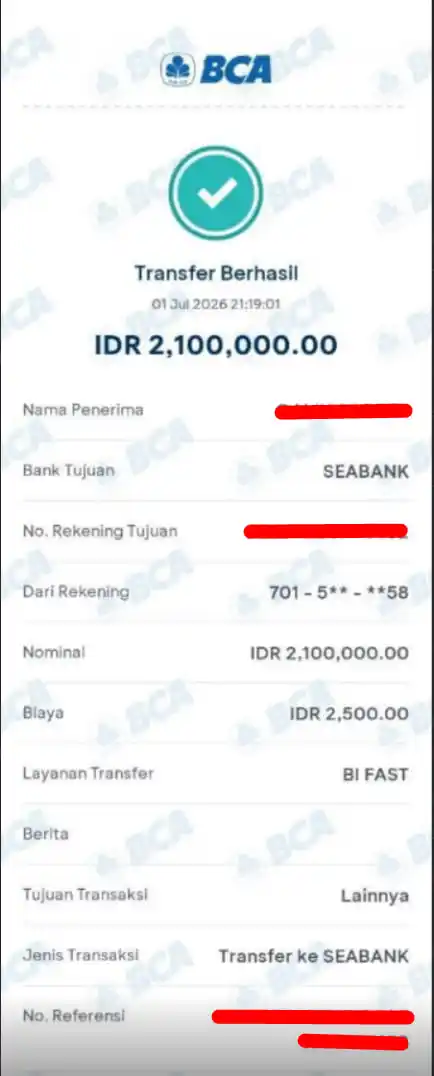 Bukti Transfer