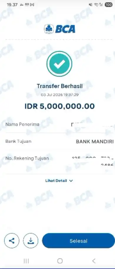 Bukti Transfer