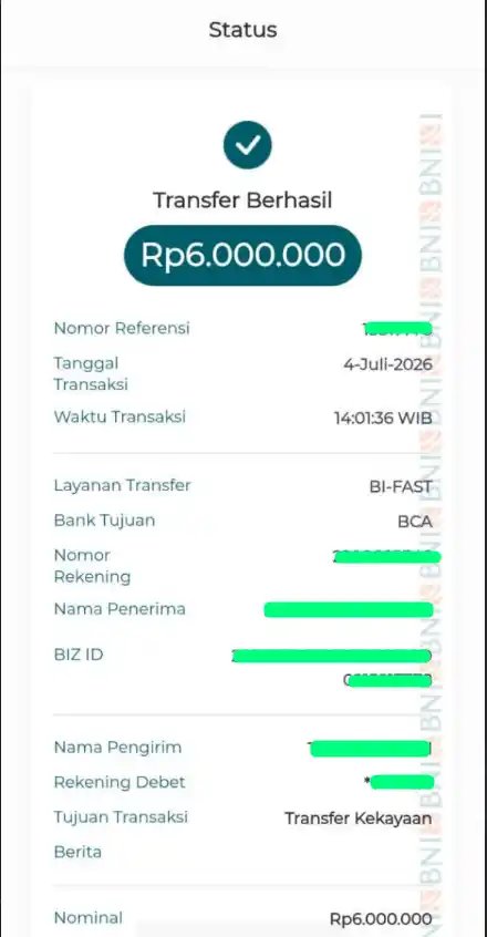 Bukti Transfer