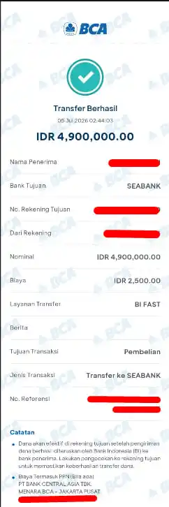 Bukti Transfer