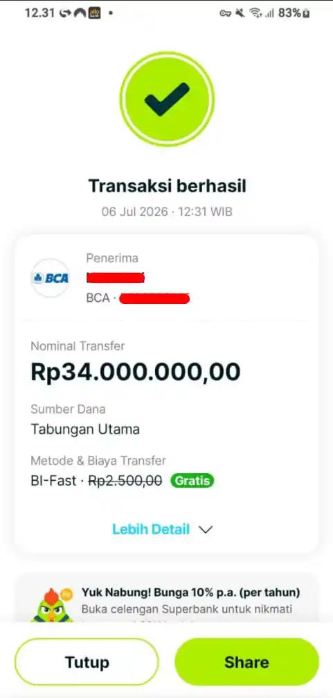 Bukti Transfer