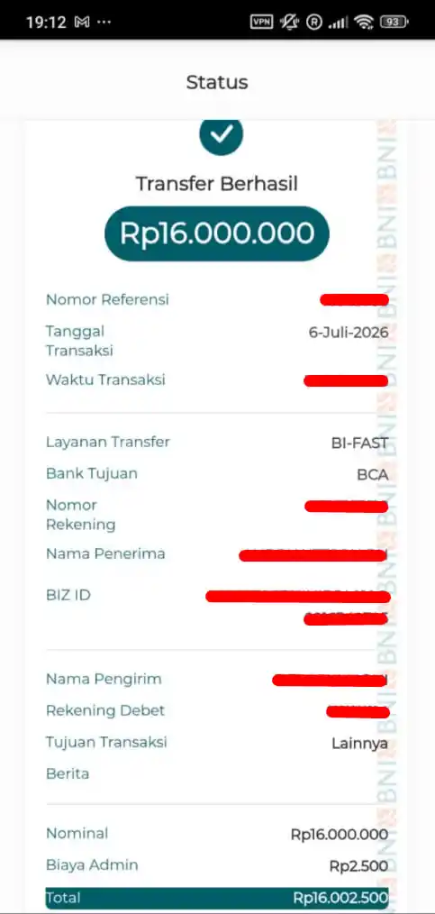 Bukti Transfer